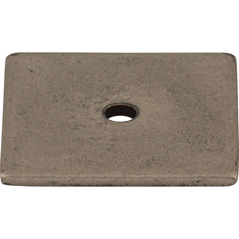 Square  Backplate, 1.25" H x 1.25" W x 0.06" D, Pewter Antique