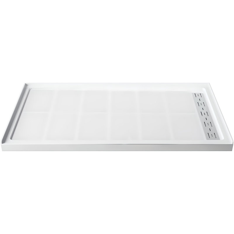 Base de douche à seuil simple l 48 po x P 32 po, Droite