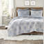 Ensembles de literie réversibles pour lit double et queen, couette bleue en mélange de coton pour la maison