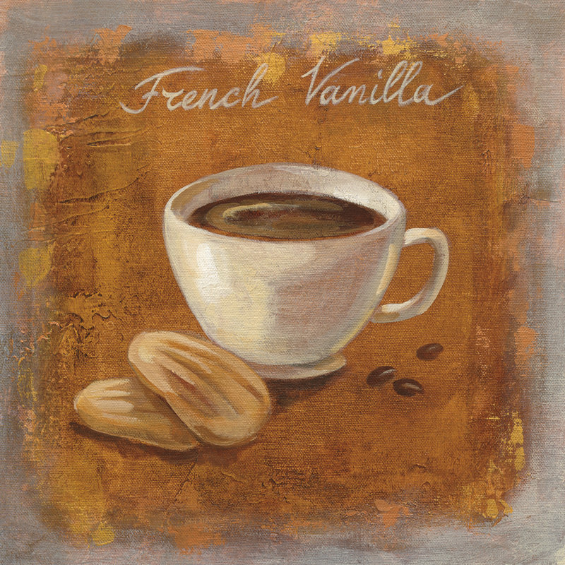 «Coffee Time II» par Silvia Vassileva, peinture sur toile tendue, H 30 po x l 30 po