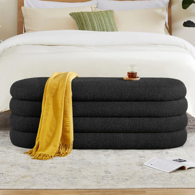 Banc de rangement avec repose-pieds 49 po