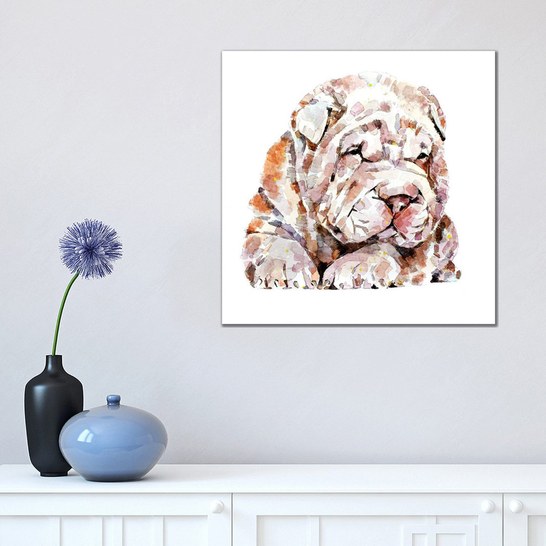 Shar Pei by EdsWatercolours - Gallery-Wrapped Canvas Giclée on Canvas
