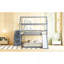 Lit simple superposé au dessus d'un lit double avec glissade, lit maison avec glissade, gris-1629078676