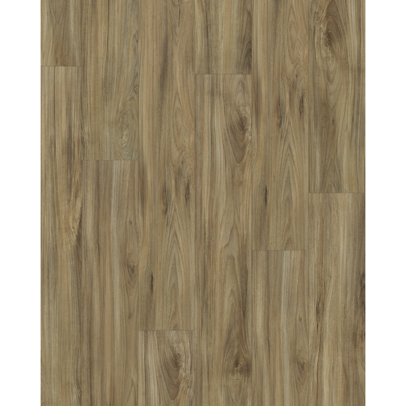Planche en vinyle de luxe Shaw Encounter Plus 7 po x 48 po x 4,4 po, Teck auburn