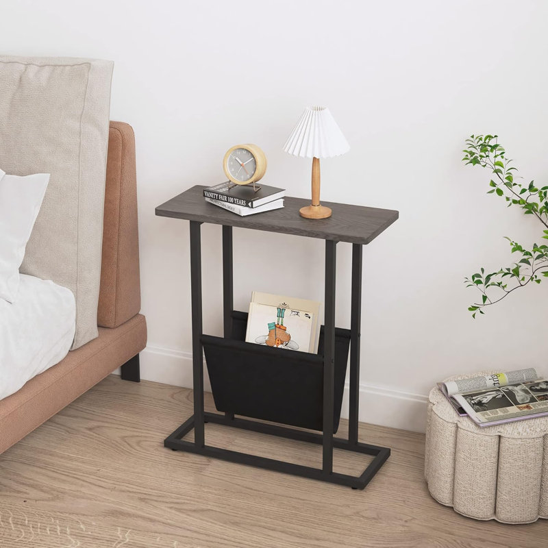 Holifield Frame End Table, Grey, Black