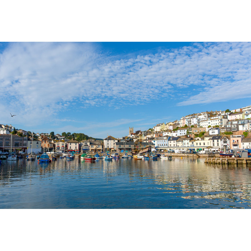 Brixham Harbour Boats - Wrapped Canvas Print, 61cm H x 91cm W