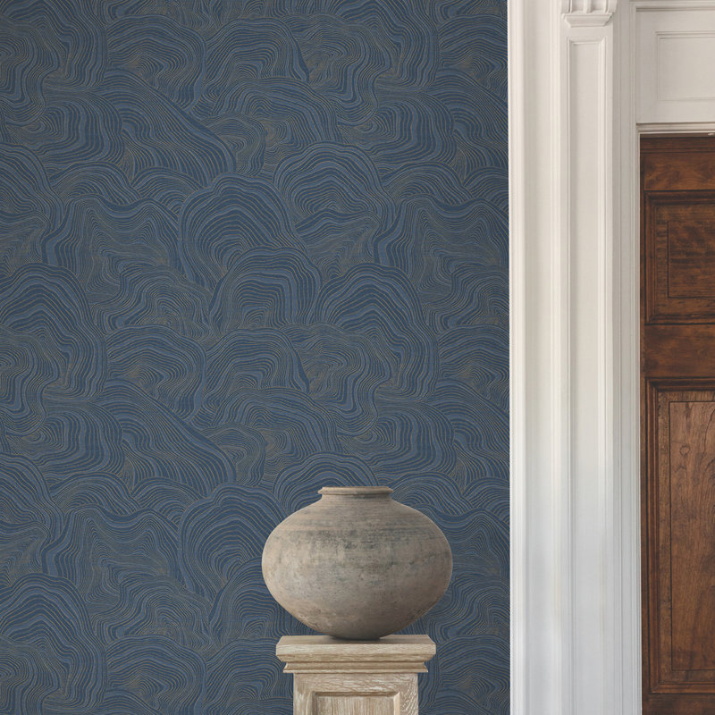 Papier peint Nessa, Bleu marine