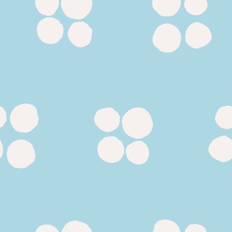 Spot Quad 33' L x 20.5" W Wallpaper Roll, Blue