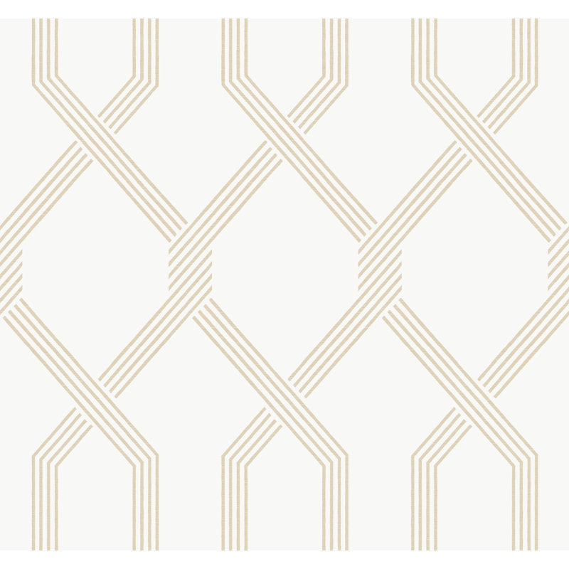 Palisade Geometric Wallpaper Double Roll, Beige