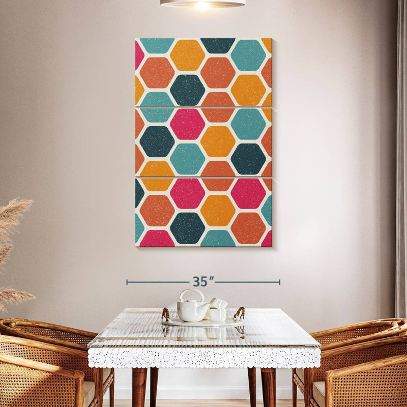 Avery Mid-Century Hexagon Pattern, 50" H x 32" W