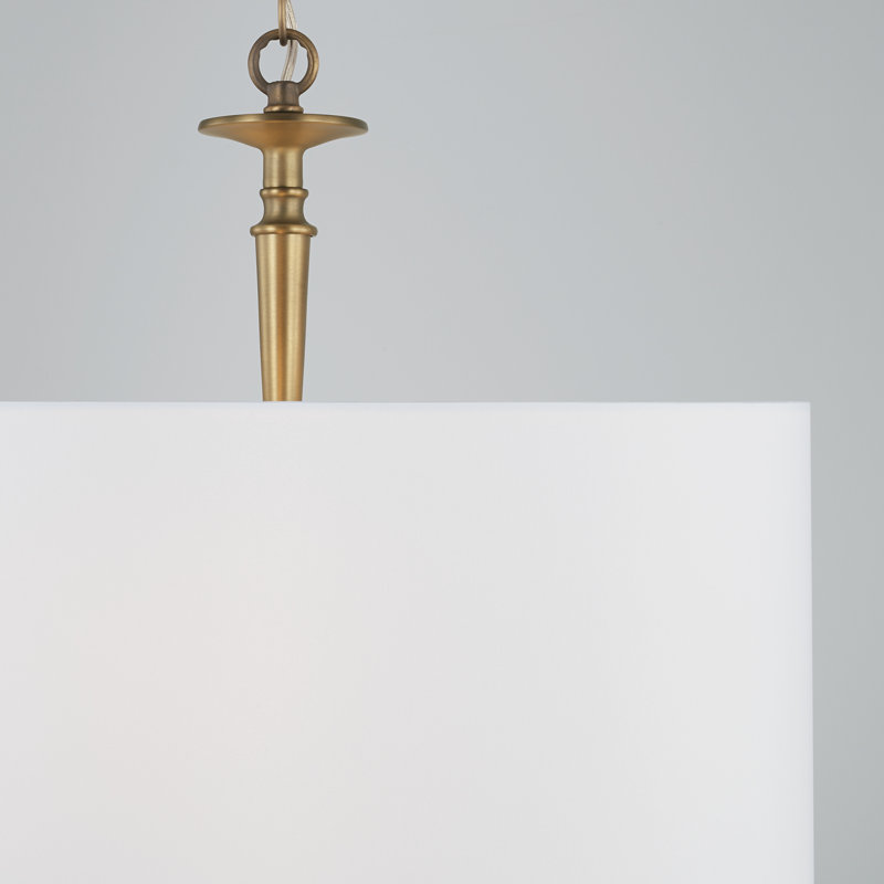 Luminaire suspendu cylindrique à 3 lumières Abbie, Laiton vieilli
