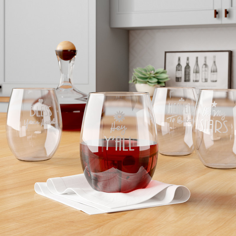 Aajon 21 oz. Handmade Wine Glass Set