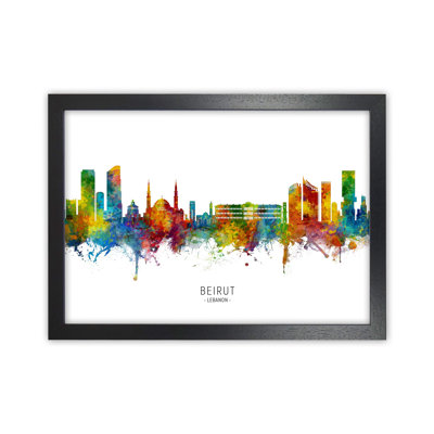 Beirut Lebanon Skyline by Michael Tompsett - Print
