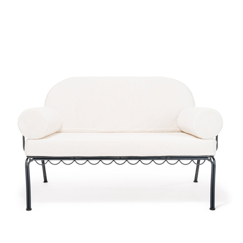 The Al Fresco Love Seat Frame, Black