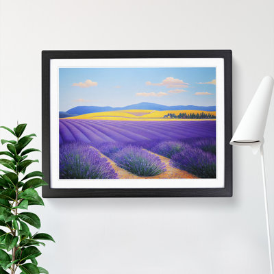 Awesome Lavender Flower Field - Framed Print