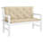 Garden Bench Cushion Set of 2 Beige Oxford Fabric 100 Percent Polyester Patio Bench Pads-1921456672-1921456701