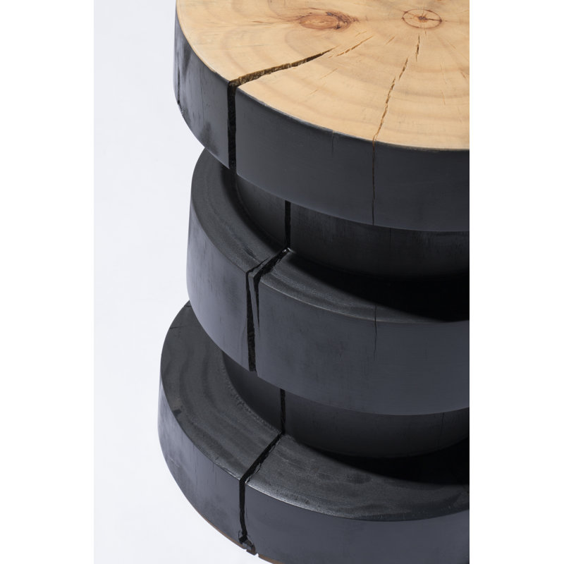 Inez End Table, Black Pine