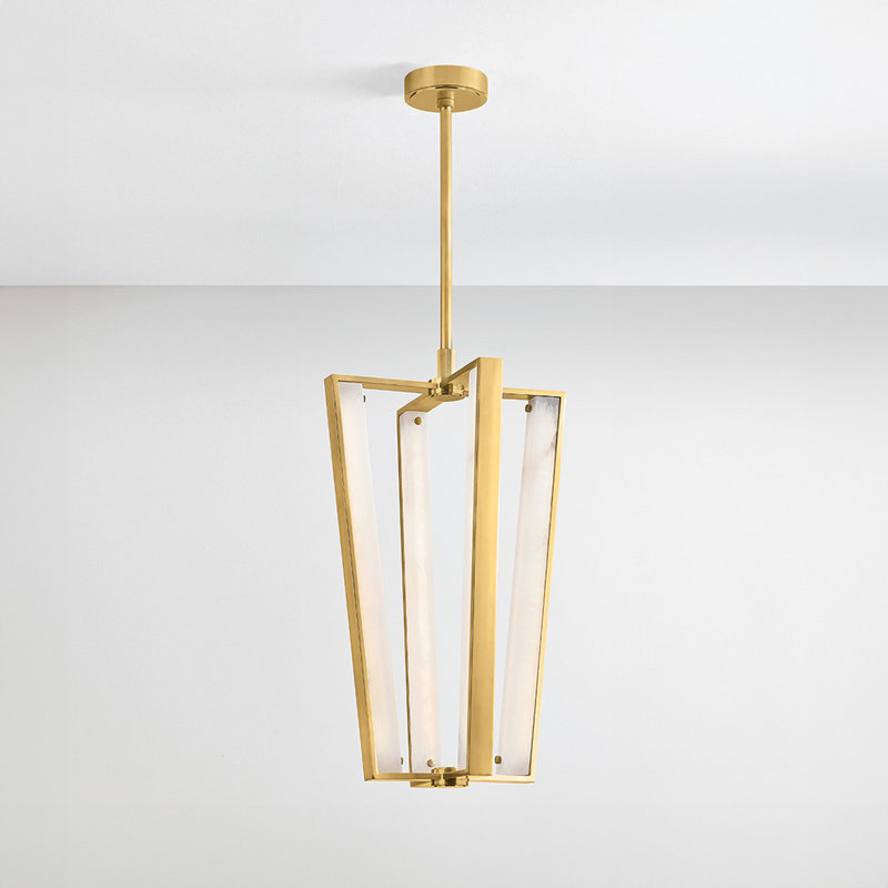 EDGEMERE PENDANT, Brass, 27.75" H x 16" W x 16" D