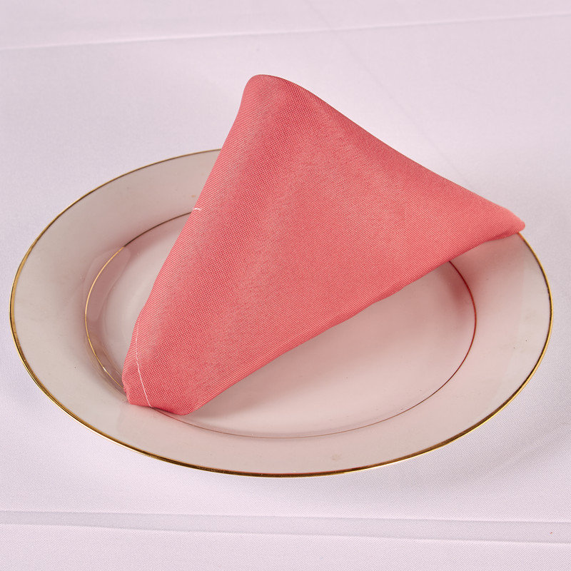 Nowayton Polyester Solid Colour Square Napkin, Pink