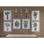 Jardin de vases ronds bleus