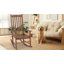 Chaise berçante d'extérieur en bois d'acacia brun