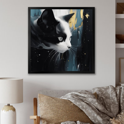White And Black Captivating Cats III " White and Black Captivating Cats III " Print