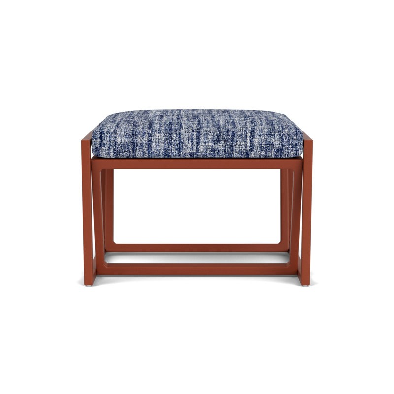 Summit Outdoor Ottoman, Woodland, Visions Cobalt