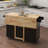 Versatile Kitchen Island With Spice Rack, Towel Rack, And Extensible Solid Wood Table Top For Enhanced Functionality-1405892929