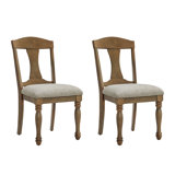 Wooden Frame Upholstered Dining Chairs set of 2