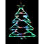 18" Lighted Tree Christmas Window Silhouette Decoration-1631288848