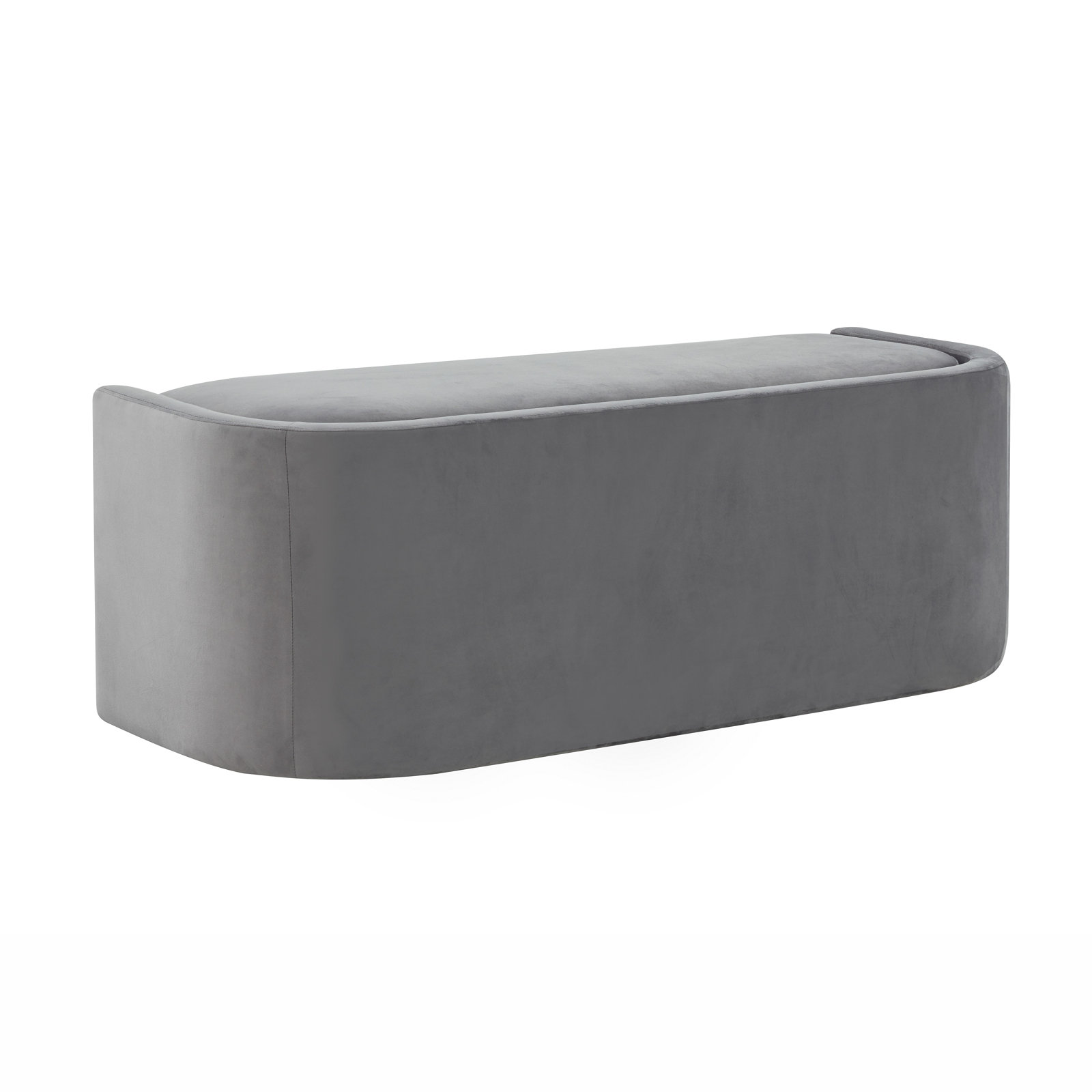 Toni Velvet Bench, Slate Gray