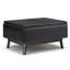 Repose-pieds capitonné rectangulaire Mid-Century avec plateau Owen-2119259917