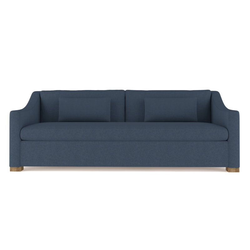 Canapé Crosby, H 32,5 po x l 96 po x P 38 po, Patiné, Lin à tissage carré jacinthe