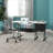 Sewing Table With Storage Drawers And Large Lower Shelf, Black And White, 24"D X 60"W X 29"H