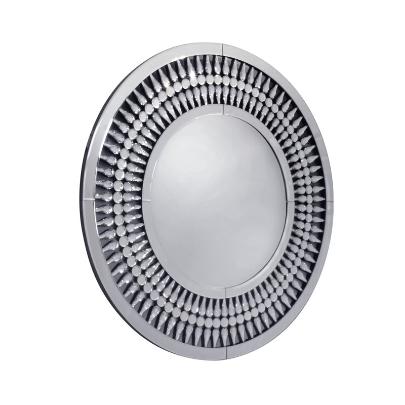 Ginnie Glass Round Wall Mirror