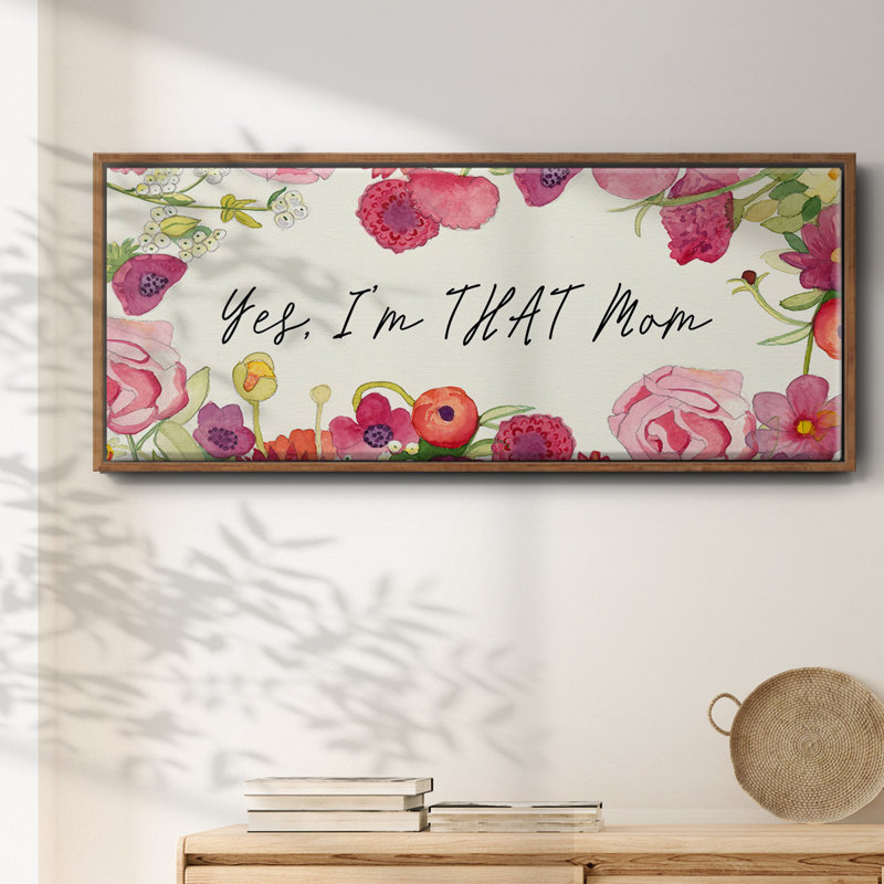 Toile encadrée, collection You Da Mom, H 12 po x l 30 po