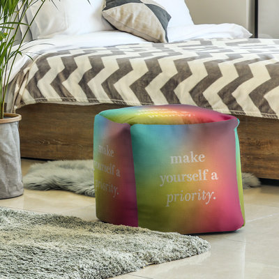 Upholstered Polyester Blend Cube