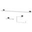 Ensemble de quincaillerie de salle de bain chrome 3 pièces VIGO avec porte-serviettes 24 po, porte-papier hygiénique et porte-serviettes Elan-124871907