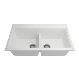Baveno Lux 33.86'' L Undermount Double Basin Kitchen Sink