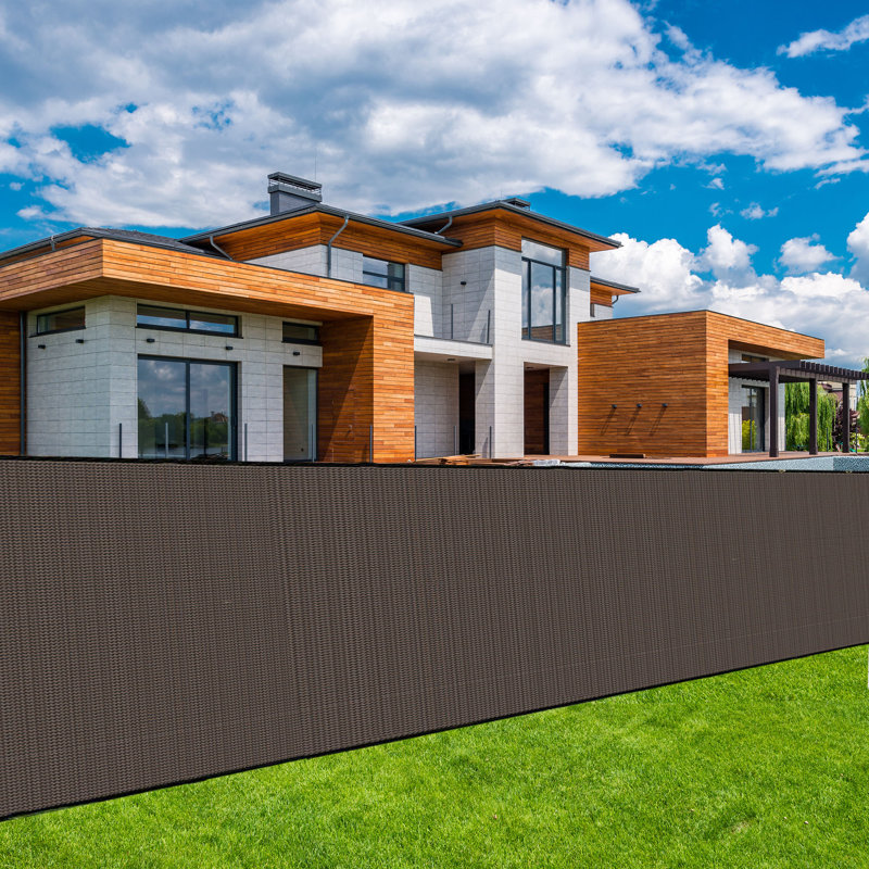 6 ft. H x 50 ft. W Composite Privacy Screen, Brown
