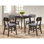 Rubberwood Round Solid Wood Top with Solid Wood Base Dining Table