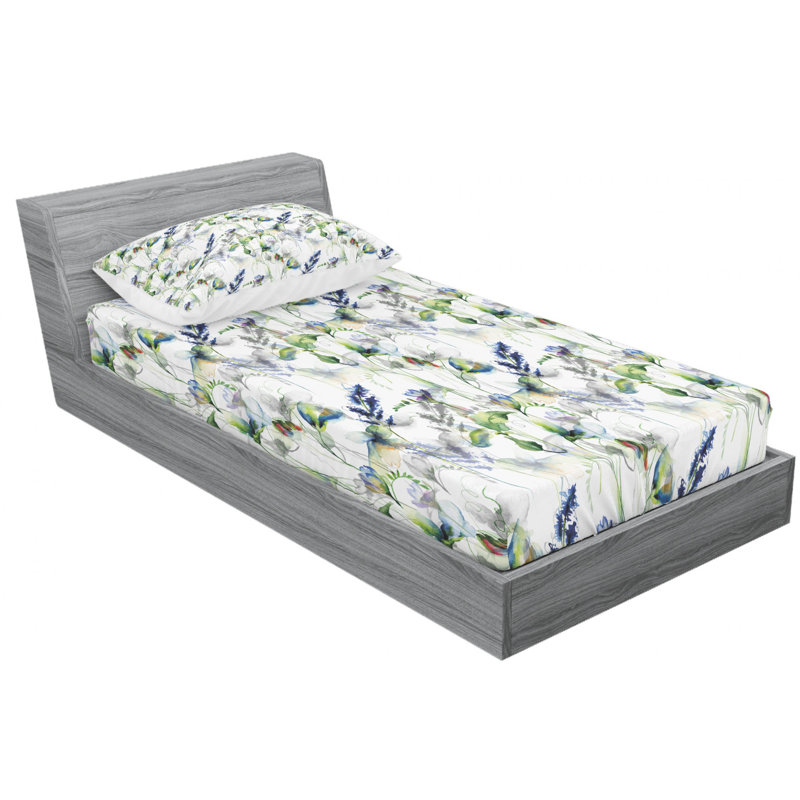 Microfiber Floral Sheet Set