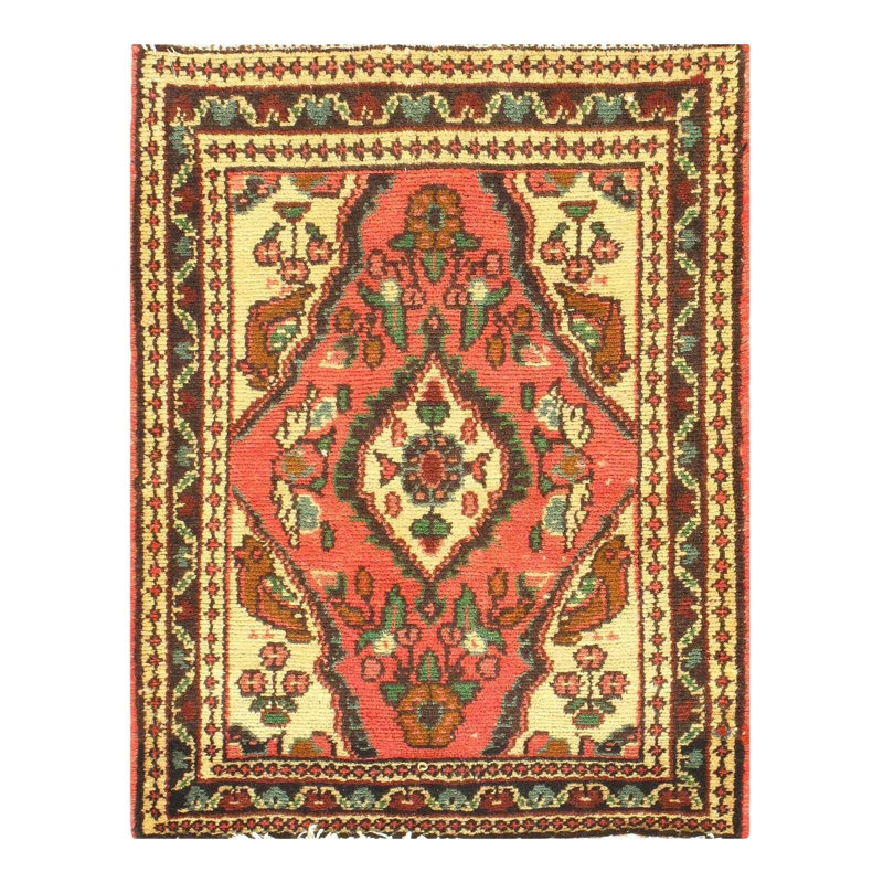 Tapis unique saumon / beige 2 pi x 2 pi 4 po Sherina