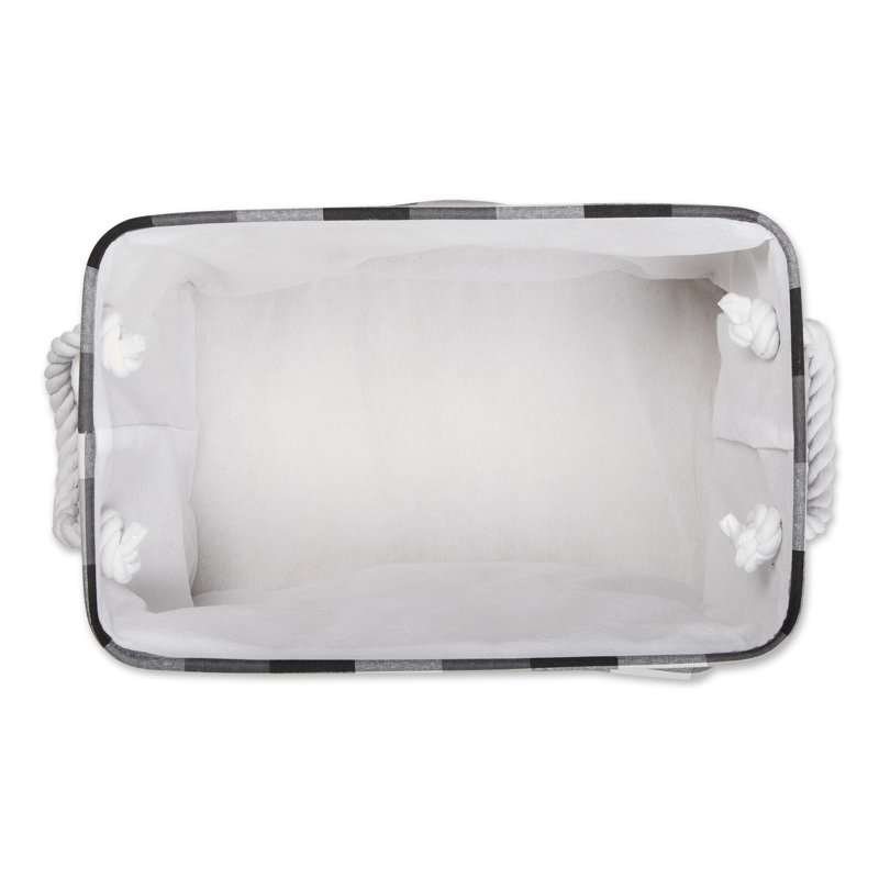 Bac en tissu, H 12 po x l 10 po x P 16 po, Noir