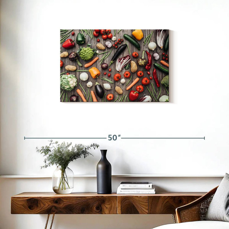 Yarlin Organic Vegetables, 20" H x 30" W