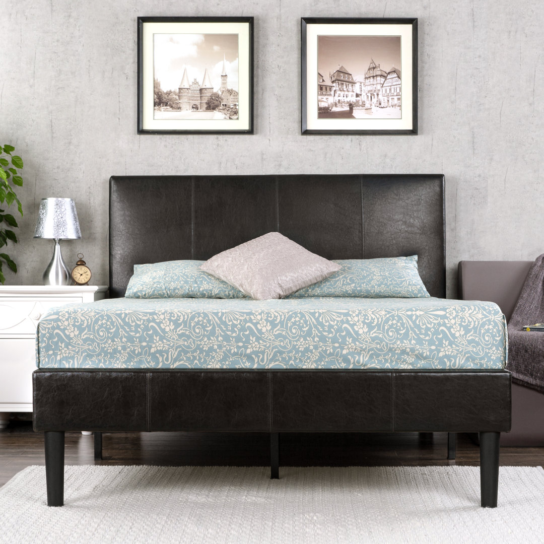 Amaar Vegan Leather Platform Bed Latitude Run®