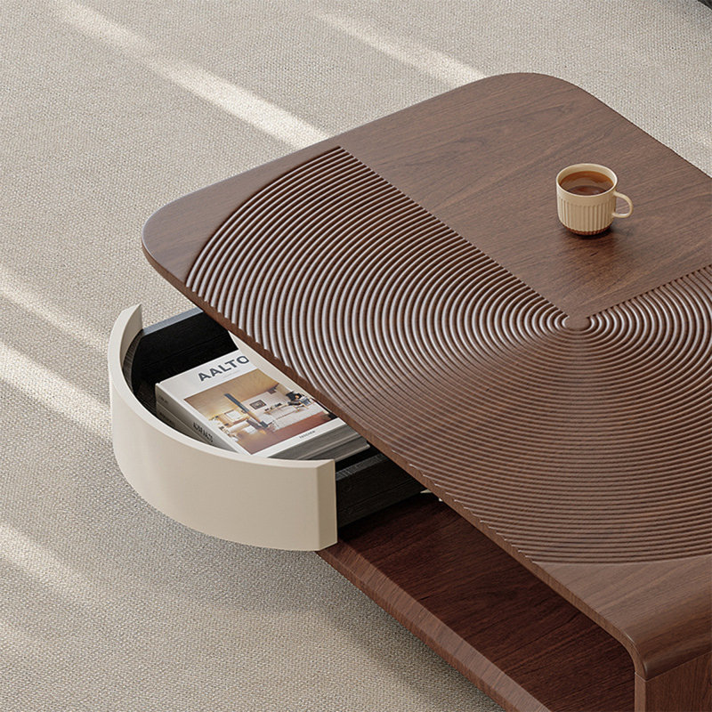 Table basse brune en bois manufacturé brun