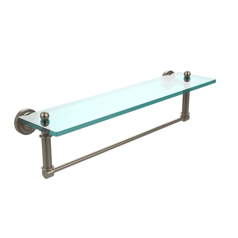 Marchmont Bracket Shelf with Towel Bar, 22", Antique Pewter