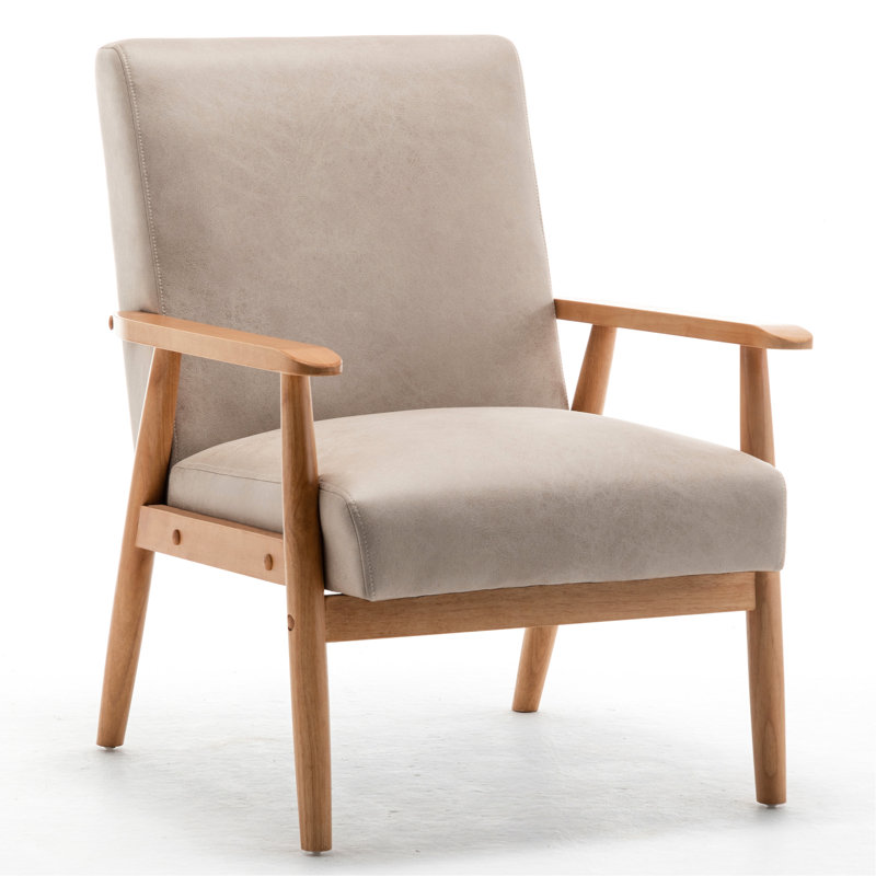 Fauteuil Camel moderne de 24,93 po de largeur. Conception en bois massif pour plus de stabilité. Assemblage facile et propreté. Cadre de ton moyen. Rembourrage en mousse confortable. Revêtement élégant en microfibre.