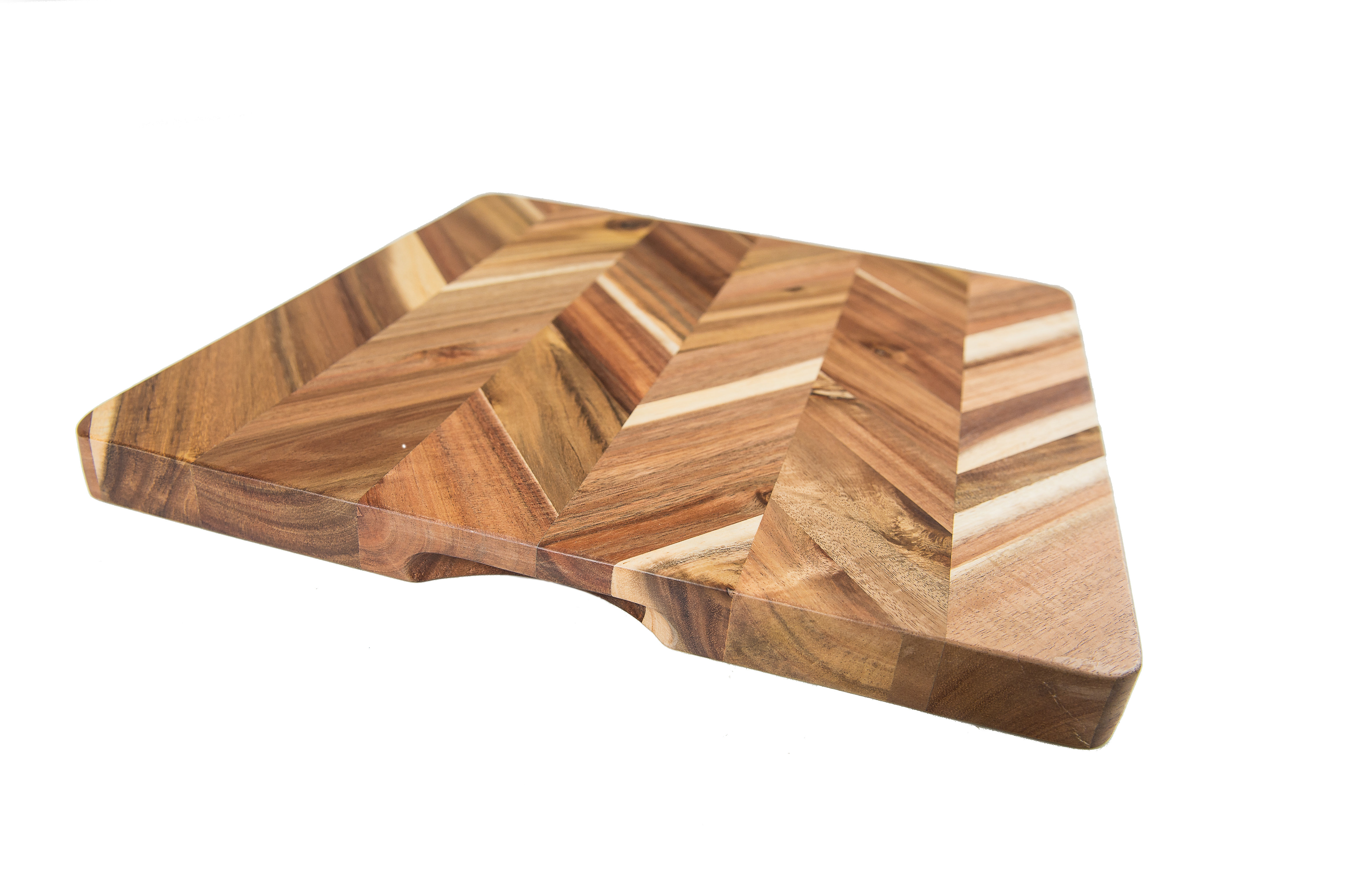 Lipper International Acacia Herringbone Square Cutting /Serve Board W